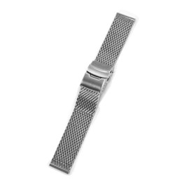 CASSIS U0025304 MESH LOCK PB Mesh Watch Band, 0.8 inches (20 mm) Replacement Tool Included, Silver, Mesh