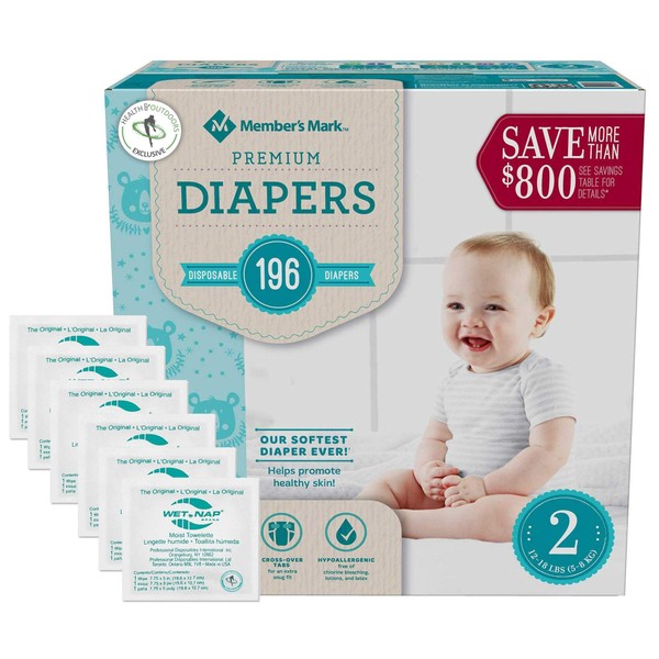 HAO M Mark Premium Baby Diapers - Size 2 (12-18