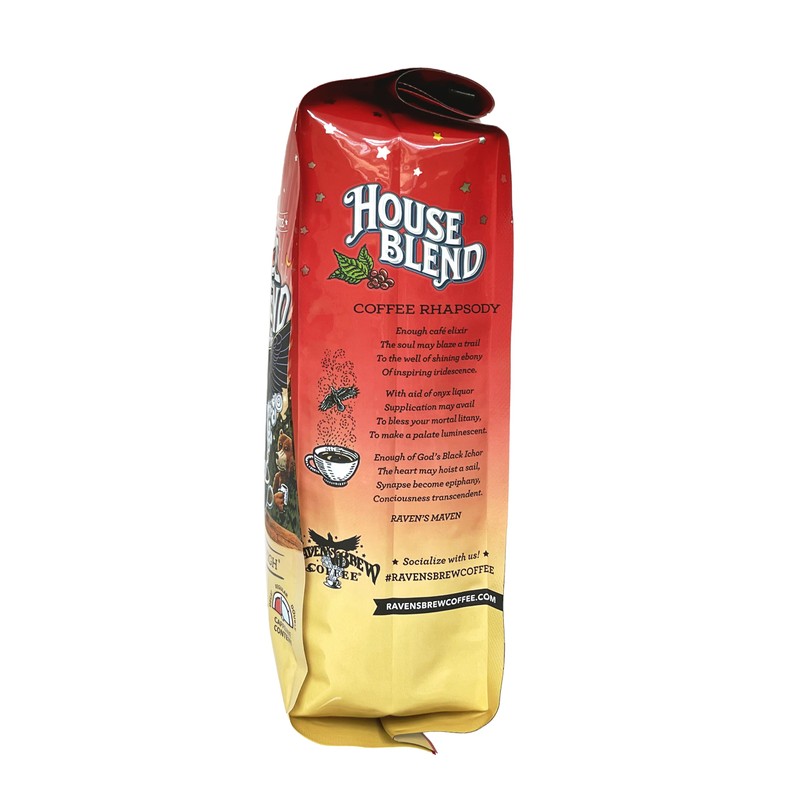 Raven’s Brew Coffee Gourmet Dark Roast Ground Coffee - House
