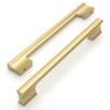Amerdeco 10 Pack Brushed Gold Cabinet Pulls 7.5 Inch(192MM) Hole
