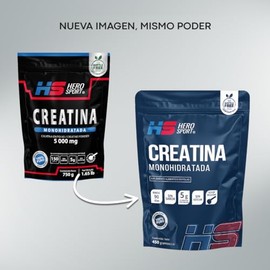HS HERO SPORT Creatina Monohidratada Micronizada de Alta Pureza 450g. Pre Entreno en Polvo. 5g de Creatina por Porción, 100% Pura, 100% Natural, 0 Azú