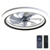 OUREDEEY 20" Ceiling Fan With Lights and Remote, Low Profile,