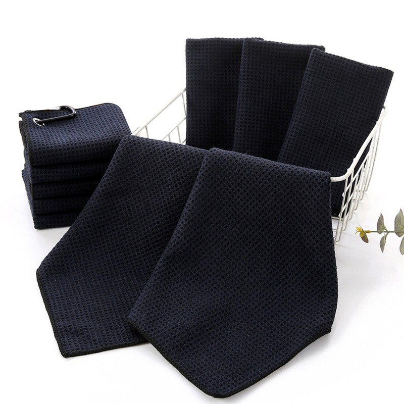 5 Pcs Microfiber Towel with Hook Cleans Clubs Balls Hands