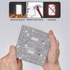 Silver Bling Rhinestones Double Toggle Switch Light Switch Cover Plates