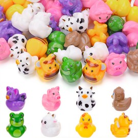 GGSTDDUP 80 Pcs Mini Resin Animals Ducks Tiny Resin Animals Figures