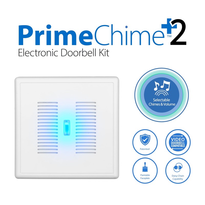 ADA Compliant Video Compatible Doorbell Chime Kit with Strobe (PRCP2AST)
