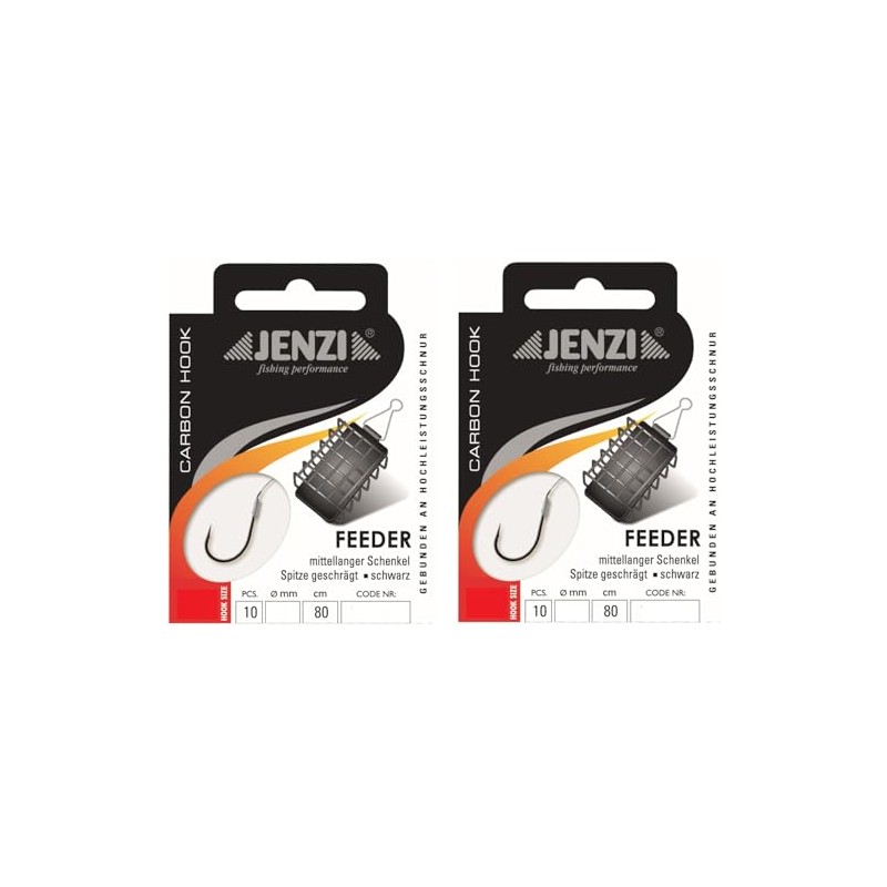 Set: 2 Packs of Jenzi Method Feeder Tied Feeder Hooks