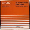 KEN AG D532 030957 Non Gauze Disk Milk Filter, Tan