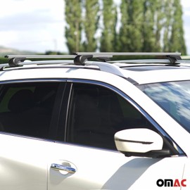 OMAC Roof Racks Cross Bars Luggage Carrier Durable for Toyota RAV4 2006-2012 Gray 2 Pcs Anti-Theft for Travel Kayak Canoe Surf Ski Snowboard Camping