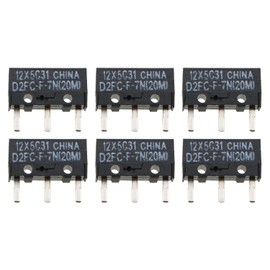 D2FC-F-7N Microswitch ZZHXSM 6pcs 20M 20 Millions Time Lifetime Micro Switches for Mouse, Black
