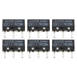 D2FC-F-7N Microswitch ZZHXSM 6pcs 20M 20 Millions Time Lifetime Micro Switches for Mouse, Black