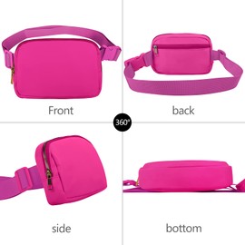 VOROLO Waist Pack for Running Fanny Pack for Women and Men Crossbody Belt Bag Bum Bag with Adjustable Strap for Sports Magenta