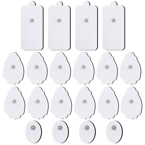 TENS/EMS Unit Replacement Pads NURSAL 20 Pack 3.5mm Snap Electrode