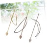 LALAFINA 3pcs Metal Hollow-out Oval Hair Sticks Hair Clips for