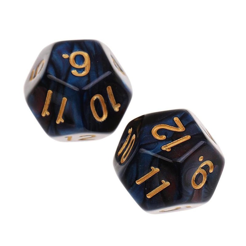 Yourandoll 10pcs Polyhedral Dice D12 Dice 12 Dice for Dungeons