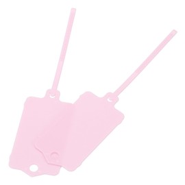 sourcing map Plastic Tags Key Label Tags, for Plastic Tie Mark Product Identification Tags,Valve Marking,Outdoor Tagging, 1.5x2.5 Inch Pink 25Packs