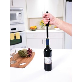 Jokari Compact Travel Wine Opener with Pump Action Cork Removal and Built-In Foil Cutter. Effortless Wine Accessory for On-the-Go Enthusiasts (1)
