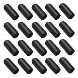 20pcs Rubber End Caps 4mm Inner Diameter Screw Protector Vinyl Round End Cap Cover Screw Protector for Furniture Pipe Protection Terminal Caps -Black