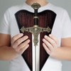 FLURSAILE Sword Plaque Wall Mount Vertical Display Holder Adjustable Stand