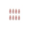 Rhinestone Nails 24 Pcs Long Fake Nails Ice Powder Elegant