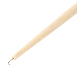 Crochet hook for sewing hair wigs, for hanging ventilation needles, for venting crochet hooks with wooden handle for lace wig, false beard making, (M (hook 3-4 strands))