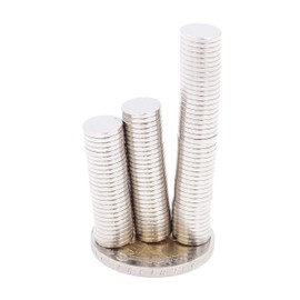 Brudazon 100 Mini Disc Magnets 8 x 1 mm N52 Strongest Level Neodymium Magnets Ultra Strong Power Magnet for Model Making, Photo, Whiteboard, Notice Board, Fridge, Crafts, Magnetic Disc Extra Strong