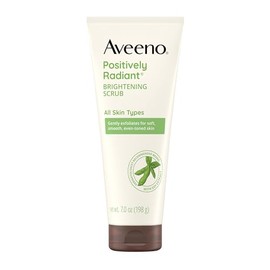 Aveeno Exfoliante Facial Iluminador Positivamente Radiante y Limpiador Facial Diario Exfoliante, Extracto de Soja Rico en Humedad, Sin Aceite, Sin Jab
