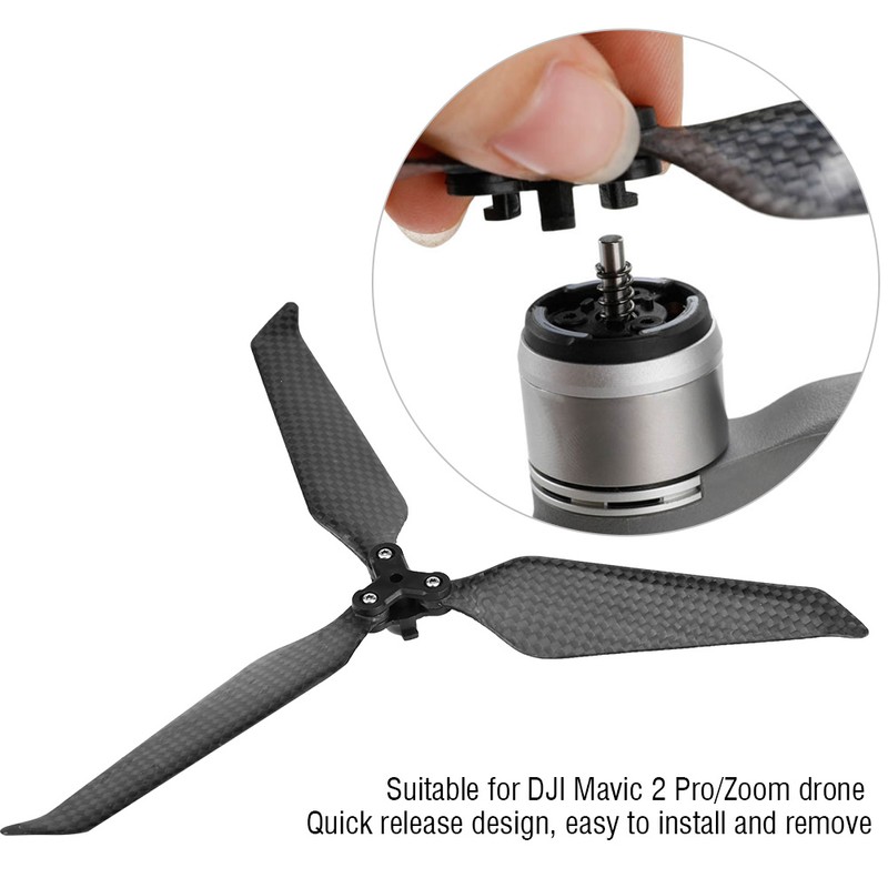 Carbon Fiber Quick release 8743 Noise reduction 3-Blade Propeller for