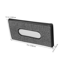 ULTECHNOVO Rhinestone Car Visor Tissue Holder Stylish Bling Design for Easy Access to Tissues Napkins Masks Capacity Convenient Installation Car Decor