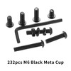 232 Piece M6 Screws Set, Allen Screws Nuts Set, Pan