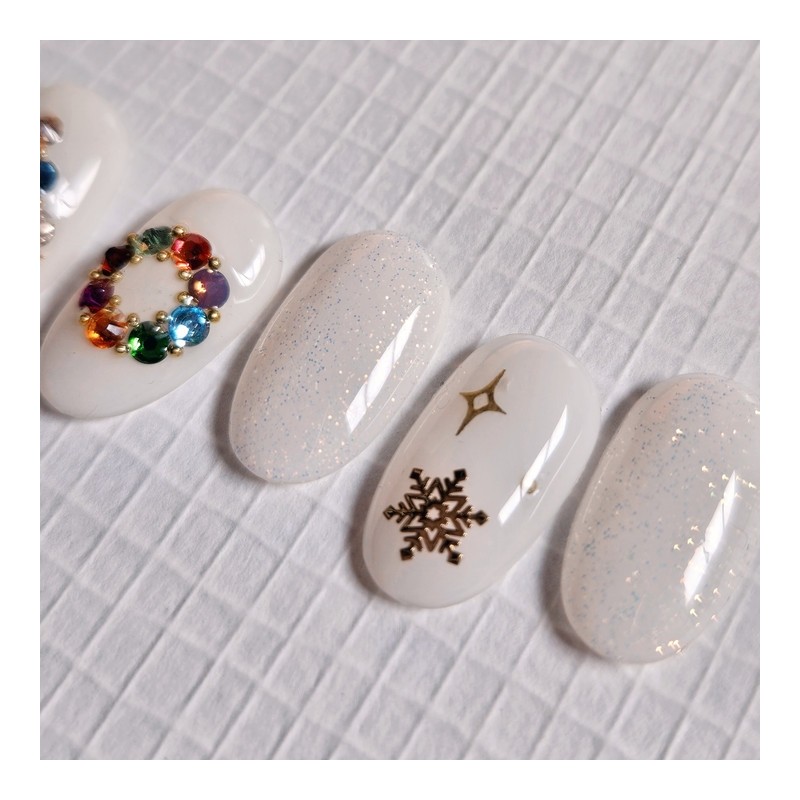 Christmas Jewel Handmade Nail Tip Tree Wreath Snowflake Nail -