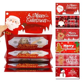 12 PCS Christmas Cash Gifts Surprise Cash Envelope Merry Christmas Money Holder for Men Women Kids Birthday Gifts Xmas Party Supplies