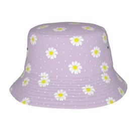 Daisy Funny Bucket Hat for Men Women Fashion Unisex Fishing Hat Fisherman Sun Caps Headwear for Outdoor Summer Travel Hiking Beach