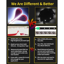 EverBright 30CM 5050 12-SMD DC12V 4 Pieces Waterproof LED Strip light, for Car Interior & Exterior Decoration DRL Day Running Light, White