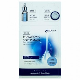 Innoface Hyaluronic 3-STEP Mask Pack (Ampoule Mask Pack Cream Composition) (2054) 3ea