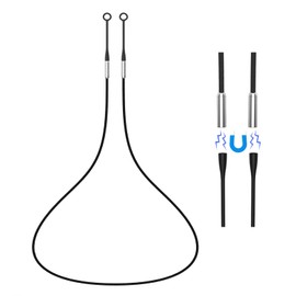 YWLOPT Connector Cord with Magnetic for Noise-Cancelling Ear Plugs, Anti-Lost Strap for Ear Plugs When Sleeping, Soft Reusable Lanyard, Never Lose Ear Plugs for Noise Reduction, (Black)