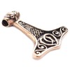 Windalf SIKVAL Pendant 3.8 cm Thor's Hammer Elegant Bronze, Fabric