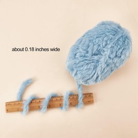 BEEFLYING 2 Roll Skeins Super Soft Fur Yarn Chunky Fluffy Faux Fur Yarn Fluffy Eyelash Yarn for Crochet Knit Blanket Rug Clothes Knitting-2×30m(2×32.8yds,51g×2)-Sky Blue