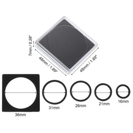 PATIKIL Coin Snap Holder, 24 Pack Silver Dollar Coin Holders for Collectors Coin Case with Foam Gasket Square Fit 16-36mm/18-38mm Coins Style 1, Clear Black