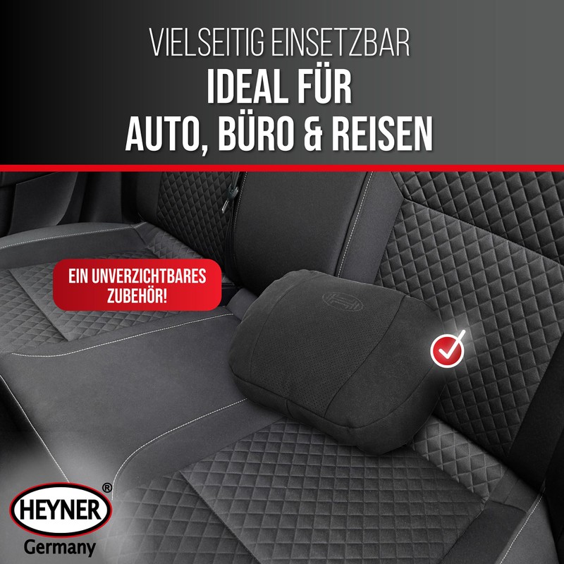 HEYNER Headrest Cushion Black – Ergonomic and Super Soft I