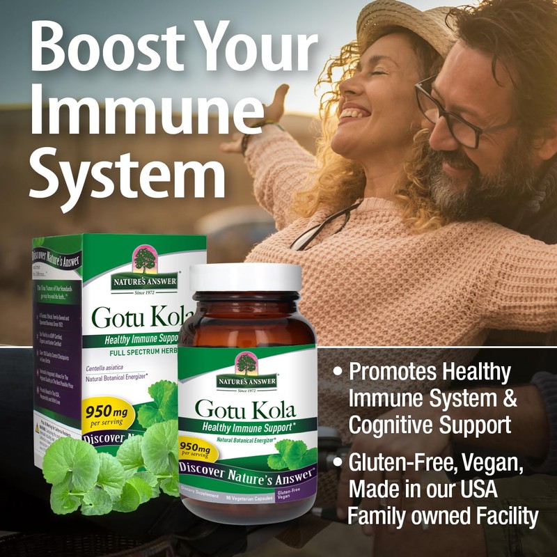 Nature's Answer Gotu-Kola Herb Vegetarian Capsules, 90-Count