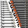 SUZUME 24-Piece Metric and SAE Flex Head Ratcheting Wrench Set