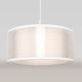 FRIDEKO HOME 2 Tier Light Shade Ceiling - Modern White Lampshade for Ceiling Lights, Bedroom Lights Ceiling Lamp Shades for Living Rooms, Hallways, and Lounges (30cm)