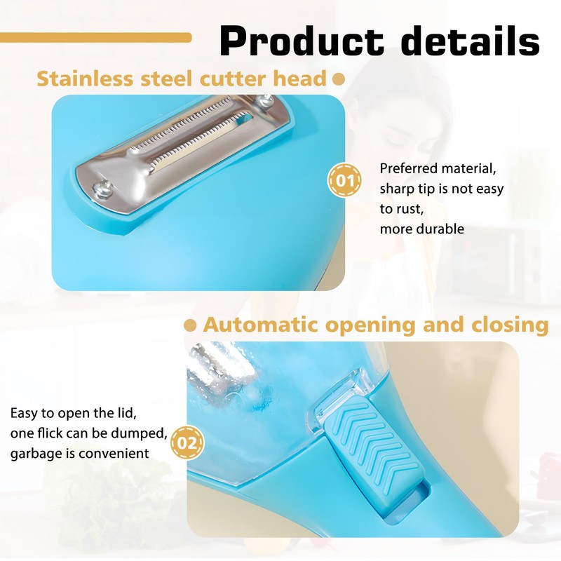 2PCS Peeling Knife with Storage Box, Fruit And Vegetable Peeler
