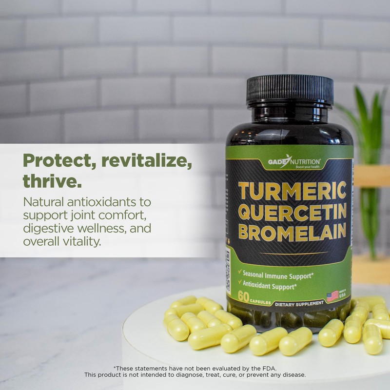 Gade Nutrition Turmeric Quercetin with Bromelain Supplement | Supplement in