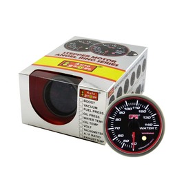 AUTOGAUGE 52AGWT-RSM RSM52 Water Thermometer Angel Ring Black Face White LED with Warning Function 52 Pi