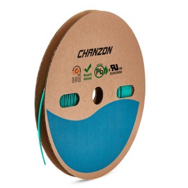 Chanzon 2:1 Ratio - 80Ft Roll - 1/8" (3mm) Heat Shrink Tubing 2:1(25M Total Length) Green Polyolefin Sleeving Wrap Shrinking 2 to 1 1pcs