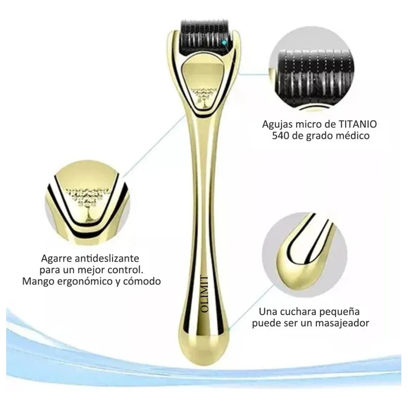 Dermaroller barba 0.25 mm Facial Cabello O Rodillo Para Barba