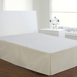 TODAY'S HOME Classic Tailored, Microfiber, 14" Drop Length Bed Skirt Dust Ruffle, Twin, Ivory
