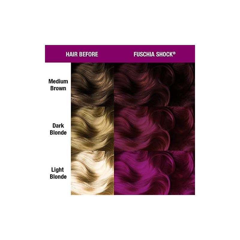 Manic Panic Fuschia Shock Cream Formula Semi-Permanent Hair Color, 4